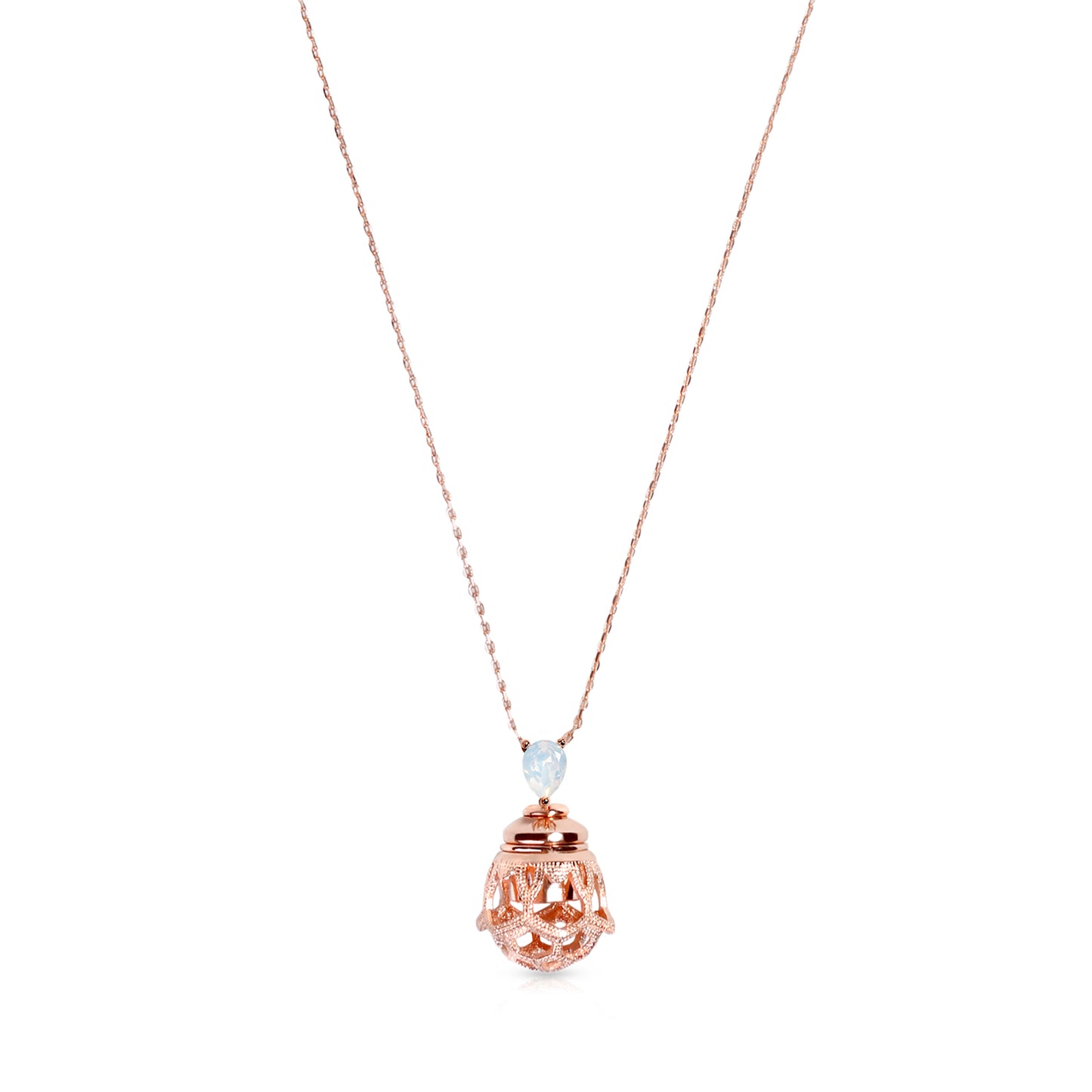 ENCHANTÉ CRYSTAL NECKLACE - ROSE GOLD VERMEIL ON STERLING SILVER