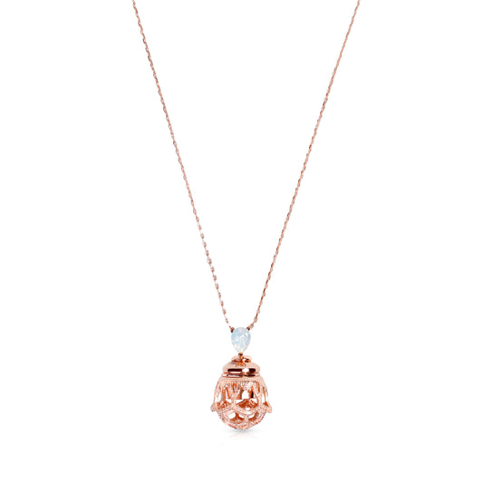 ENCHANTÉ CRYSTAL NECKLACE - ROSE GOLD VERMEIL ON STERLING SILVER