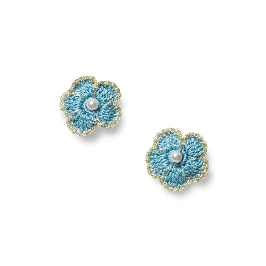 Blossom Golden Crochet Pierce Blue